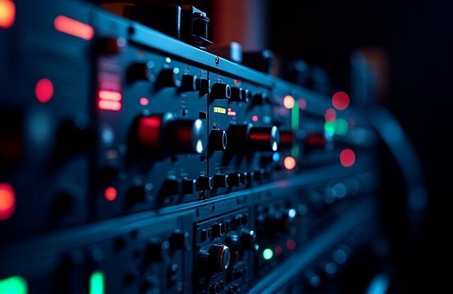 Studio equipment rack with lights
